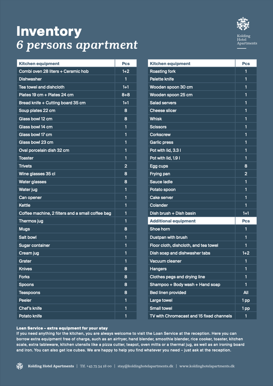 6 persons apartment